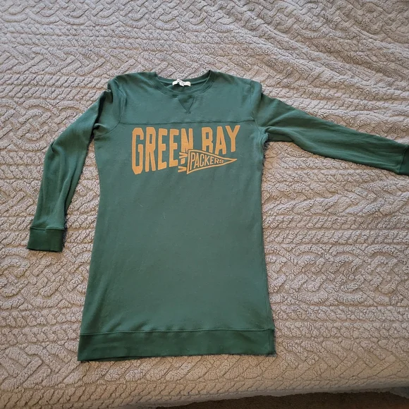 Junk Food Clothing | Dresses | Junk Food Green Bay Packers Sweatshirt Dress  | Poshmark